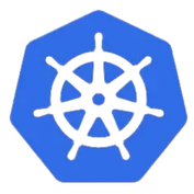 Kubernetes engine logo representing container orchestration.
